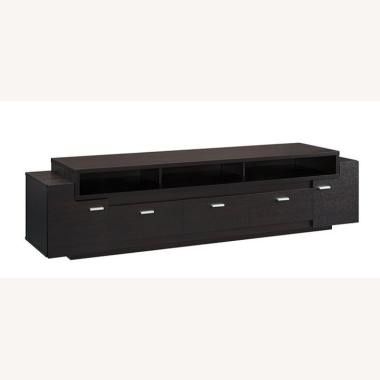 ioHOMES Coley Dark Brown Modern 3-Drawer TV Stand - image-1