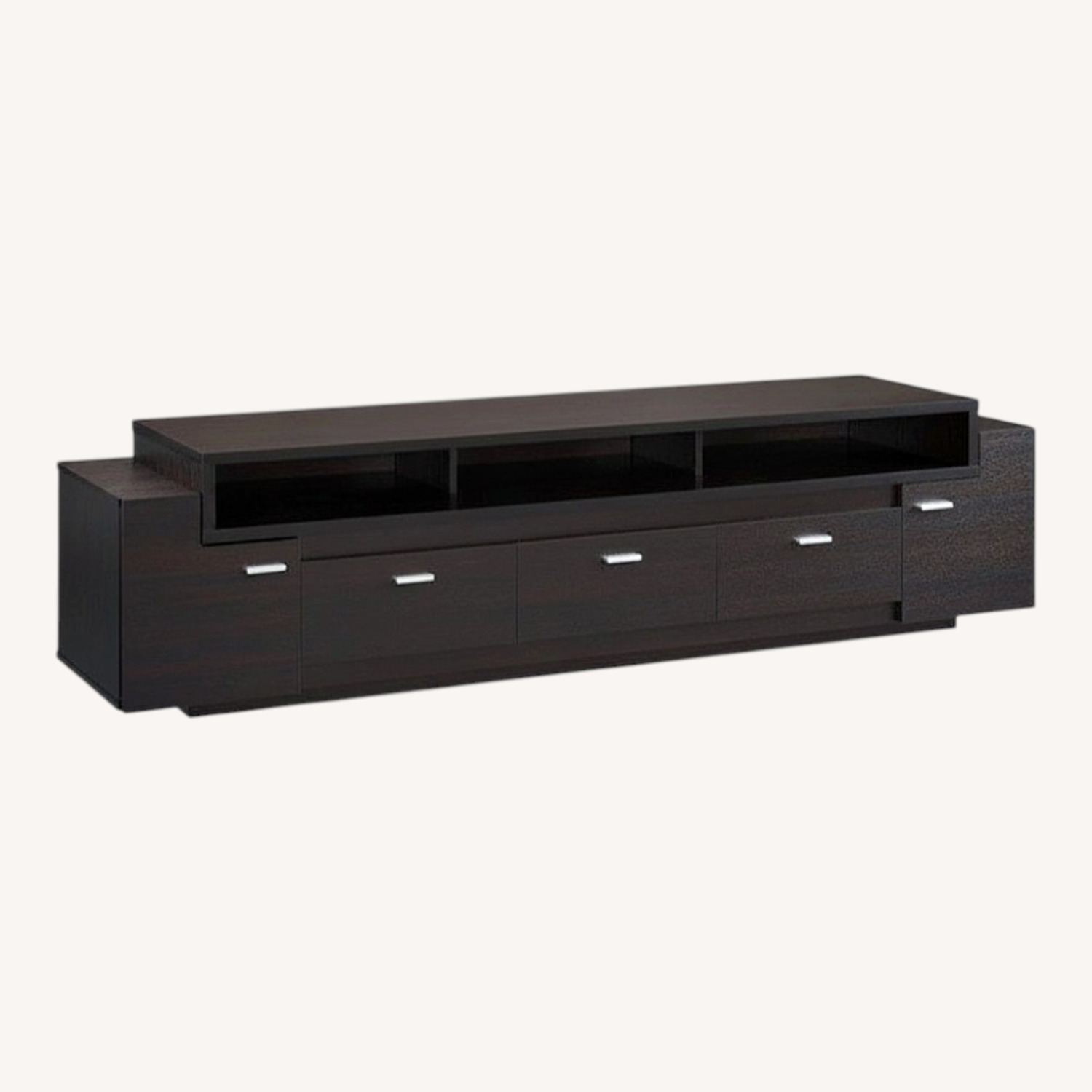 ioHOMES Coley Dark Brown Modern 3-Drawer TV Stand - image-0