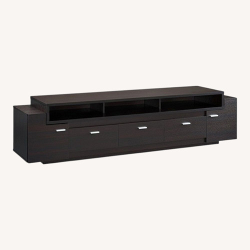 Used ioHOMES Coley Dark Brown Modern 3-Drawer TV Stand for sale on AptDeco