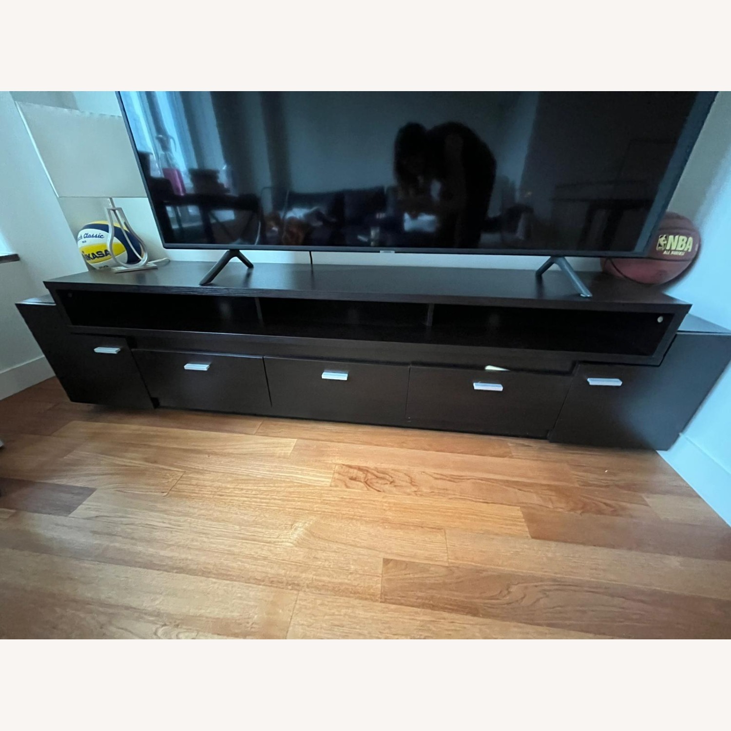 ioHOMES Coley Dark Brown Modern 3-Drawer TV Stand - image-2
