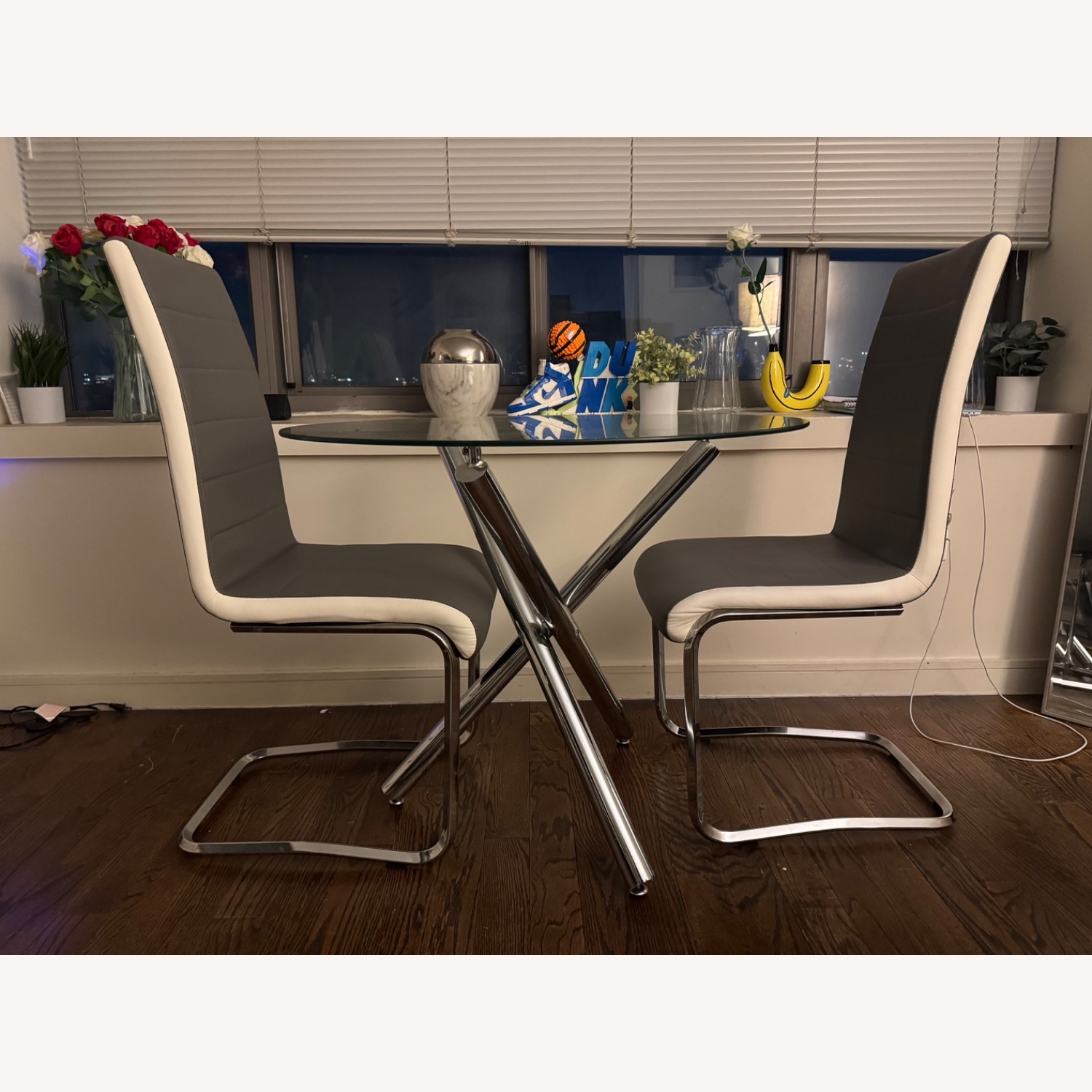 Wayfair Ivy Bronx Dark Gray Glass Dining Sets - image-3