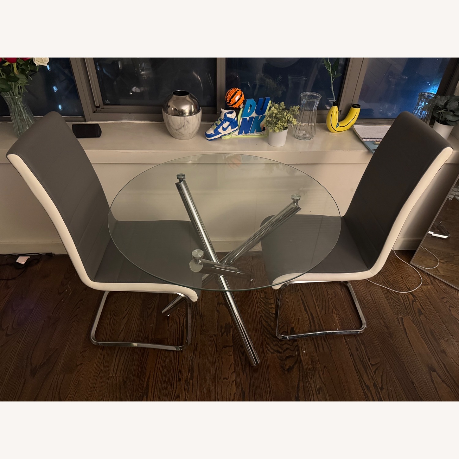 Wayfair Ivy Bronx Dark Gray Glass Dining Sets - image-2