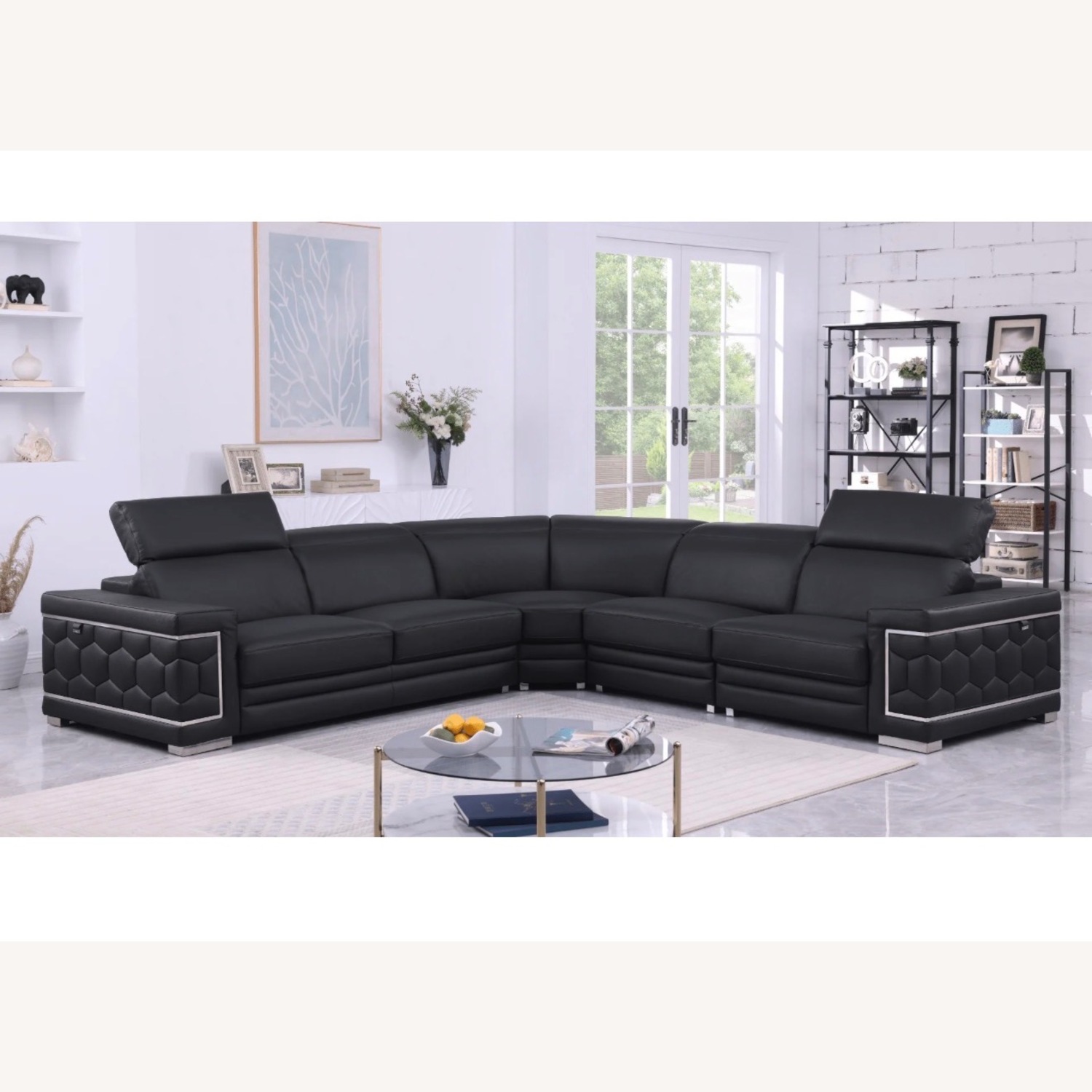 Favo Italian Leather Match Sectional - image-5