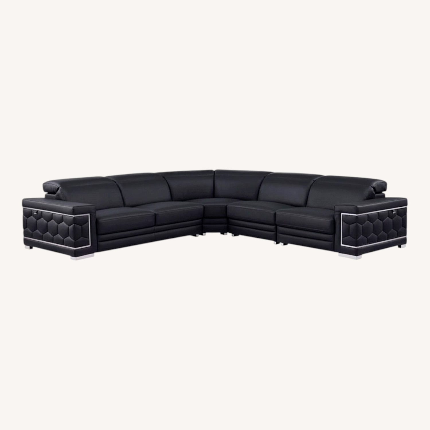 Favo Italian Leather Match Sectional - image-0