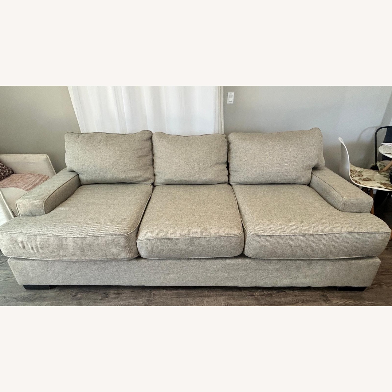 Light Gray Fabric 3+ Piece Sectional - image-1