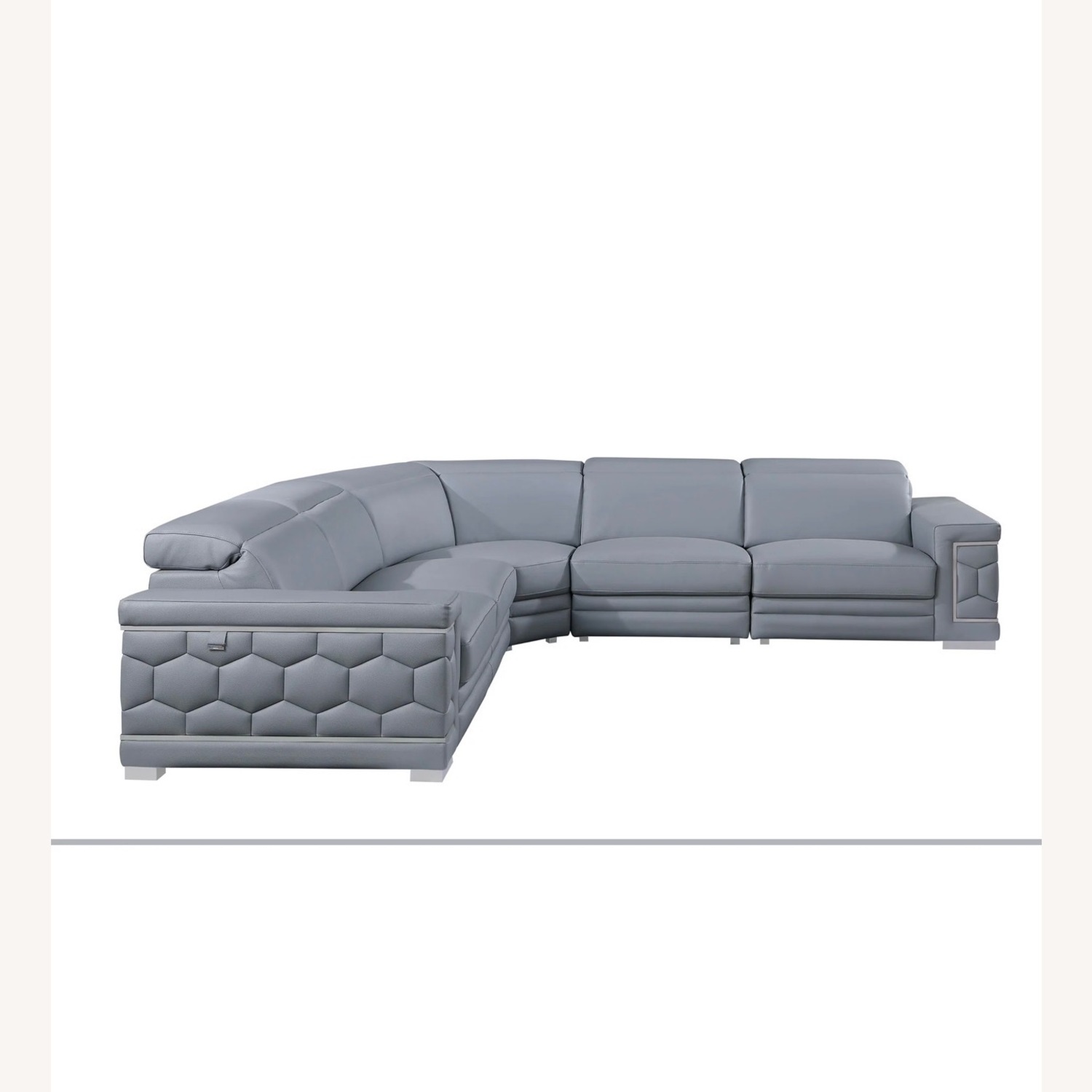 Favo Italian Leather Match Sectional - image-2