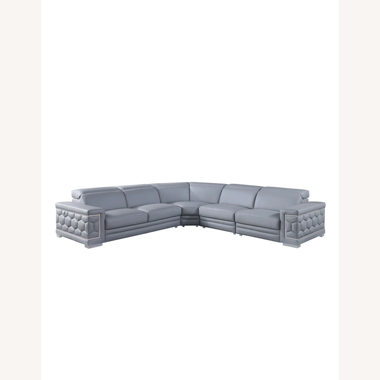 Favo Italian Leather Match Sectional - image-1