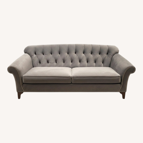 Used Arhaus Preston Dark Gray Velvet 3+ Seater Sofa for sale on AptDeco