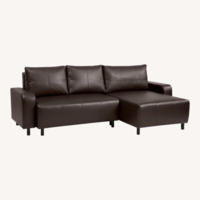 IKEA Djursbo Dark Brown Leather Sofa