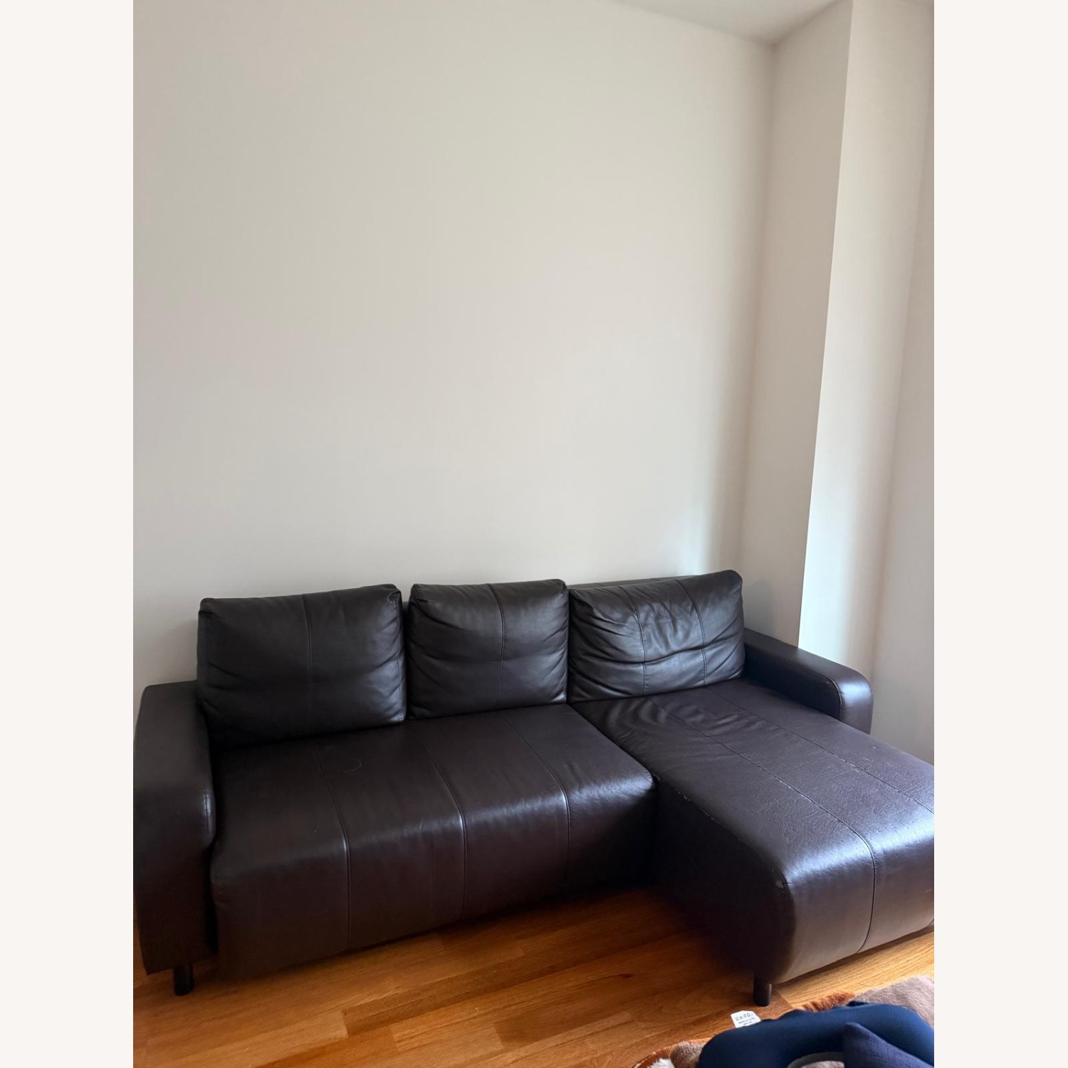 IKEA Djursbo Dark Brown Leather Sofa - image-3