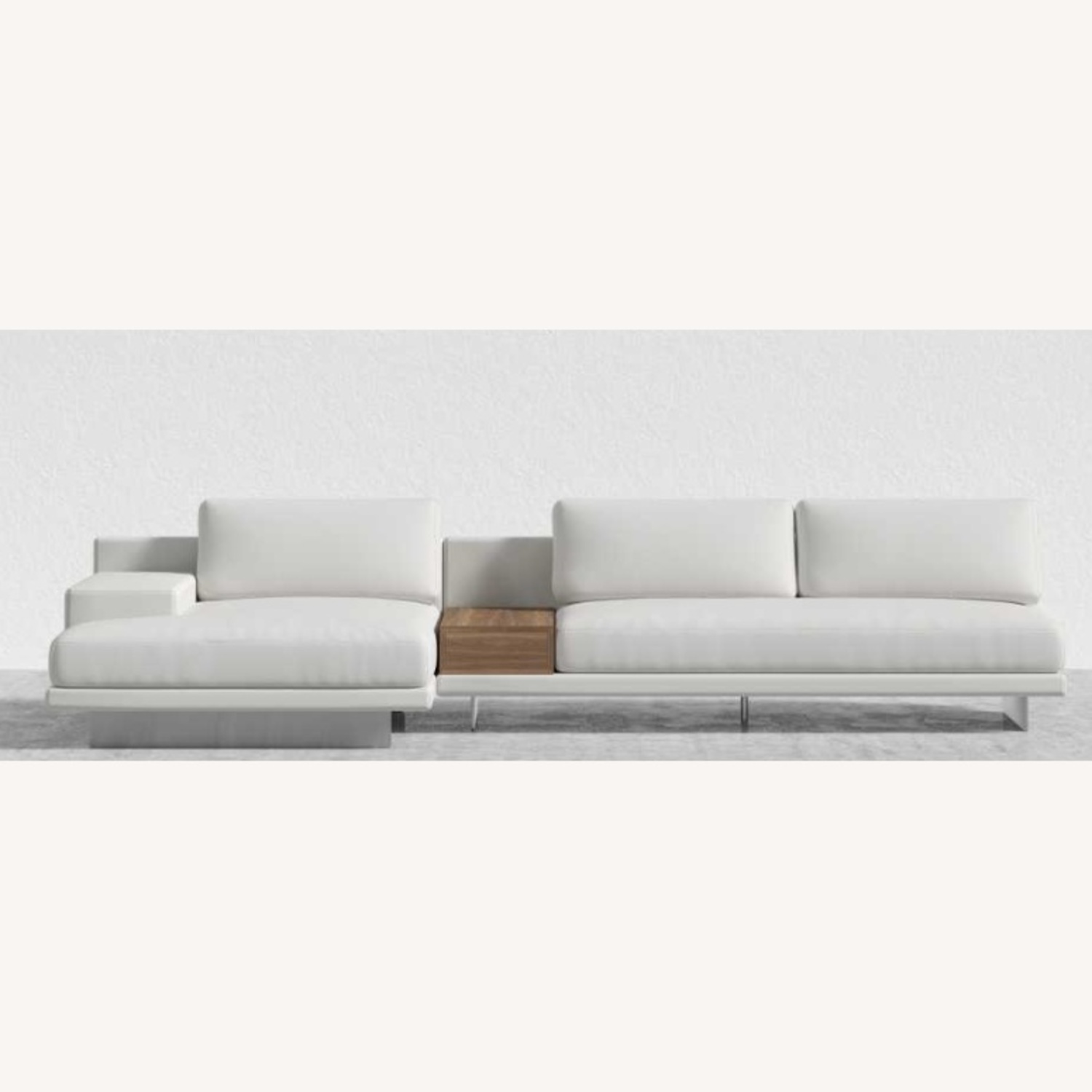 Rove Concepts Dresden White Fabric 3+ Piece Sectional - image-8