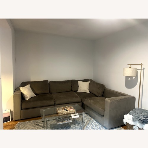 Used LoveSac Dark Gray Suede 3+ Piece Sectional for sale on AptDeco