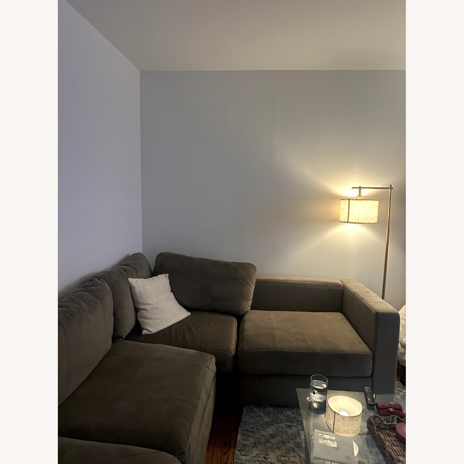 LoveSac Dark Gray Suede 3+ Piece Sectional - image-3