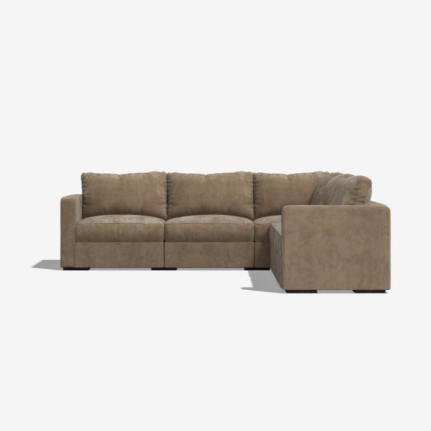 LoveSac Dark Gray Suede 3+ Piece Sectional - image-4