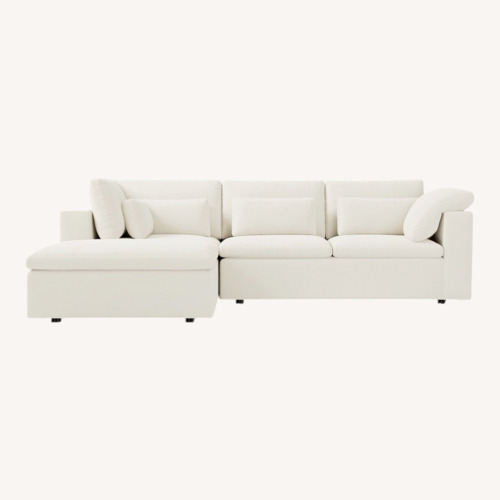 Used West Elm White Harmony Modular Sofa Ottoman for sale on AptDeco