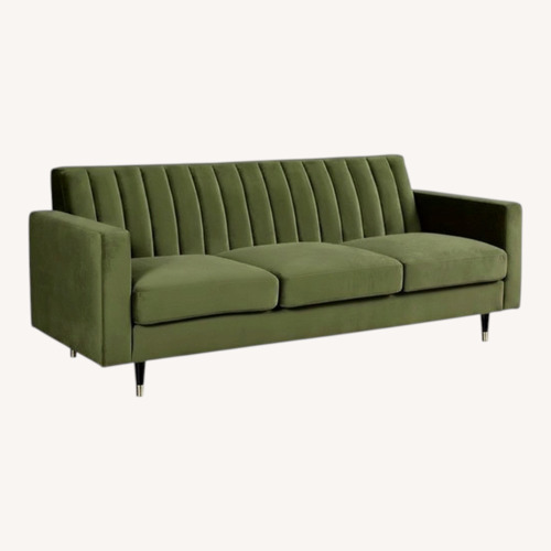 Used Green Velvet 3+ Seater Sofa for sale on AptDeco