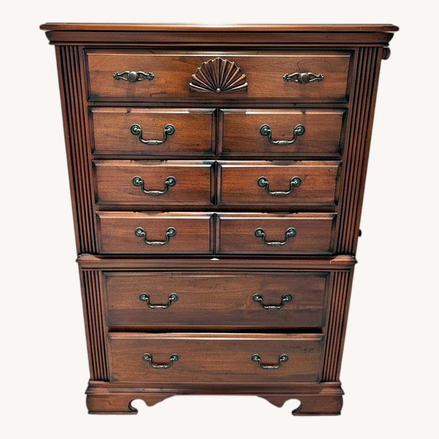 Raymour & Flanigan Dark Brown Marble Chest - image-0