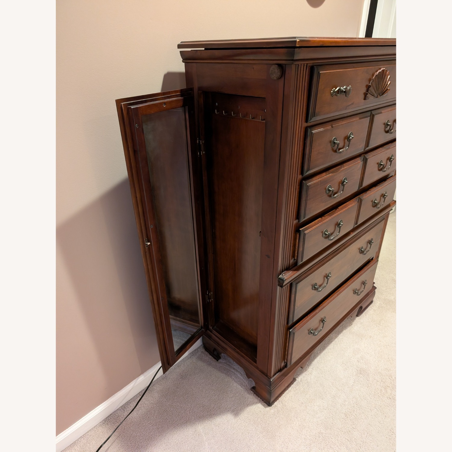 Raymour & Flanigan Dark Brown Marble Chest - image-3