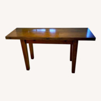 English Red Oak Flip Top Dining Table