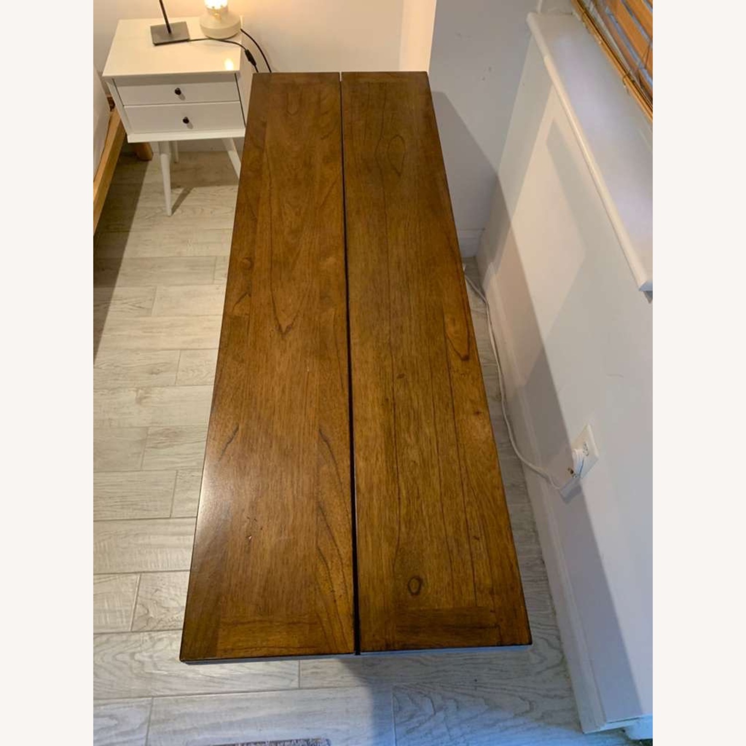 English Red Oak Flip Top Dining Table - image-2