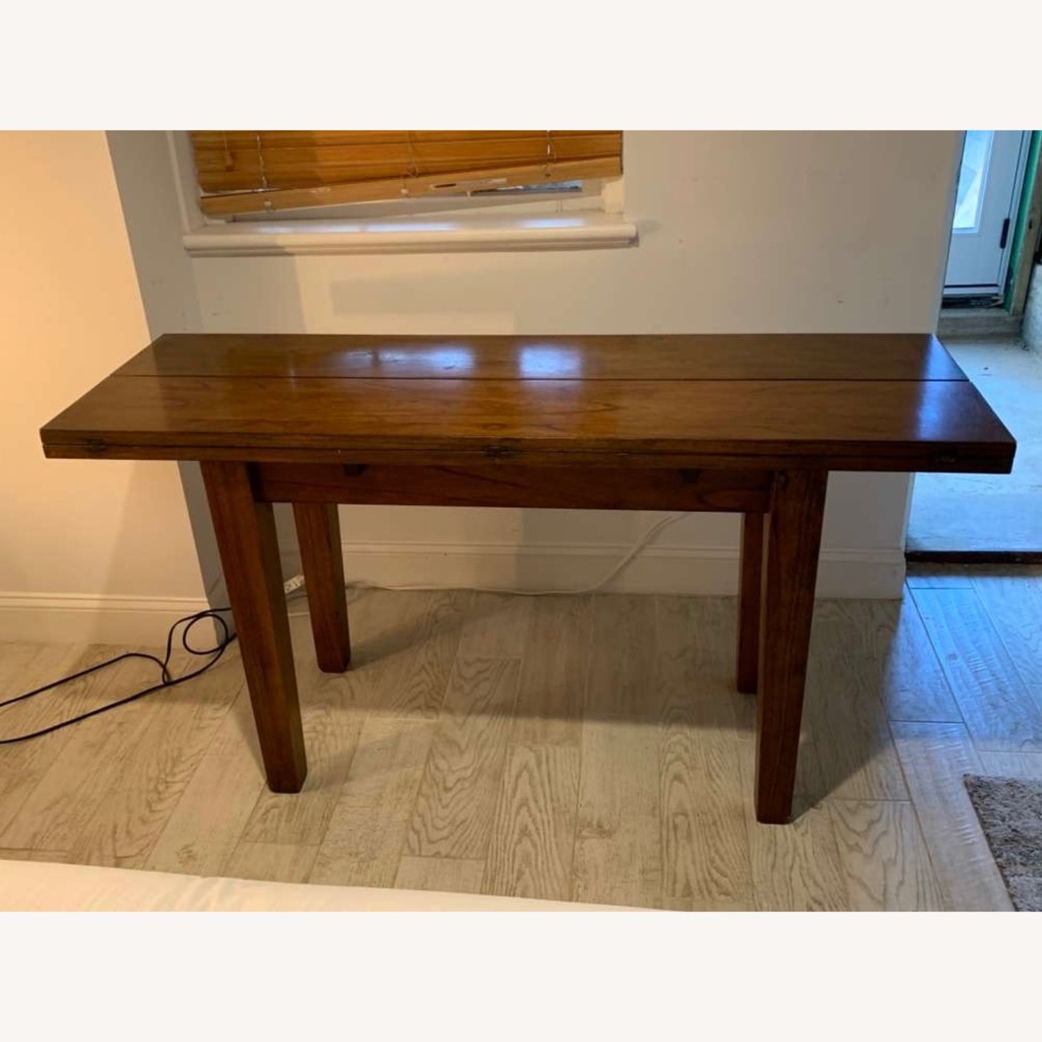 English Red Oak Flip Top Dining Table - image-1