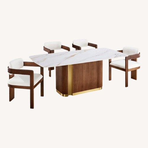 Used Valente Sintered Stone 5Pc Dining Set for sale on AptDeco