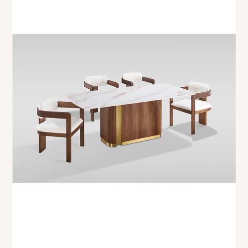 Used Valente Sintered Stone 5Pc Dining Set for sale on AptDeco