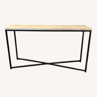 Modern steel and Pine Console or Sideboard