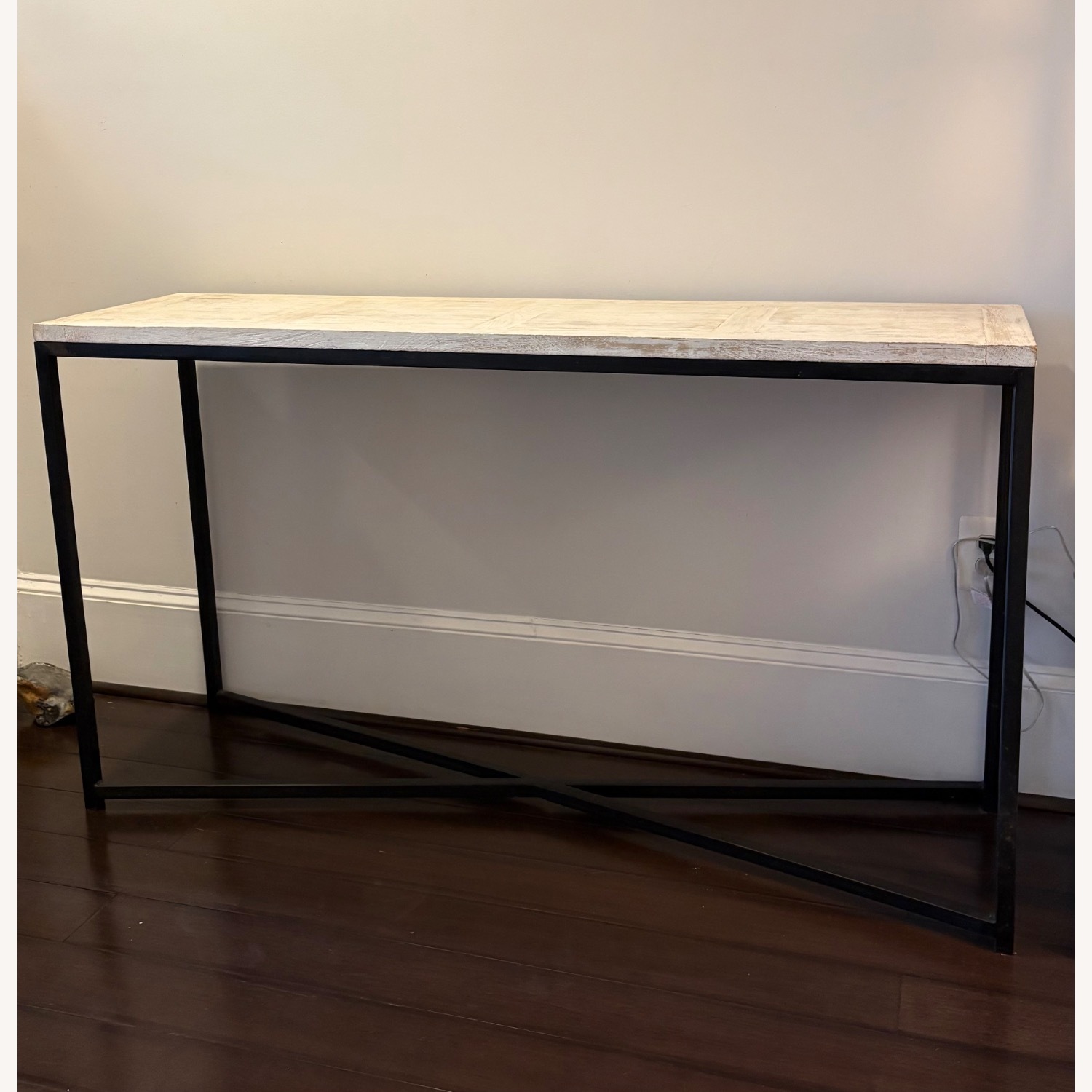 Modern steel and Pine Console or Sideboard - image-3