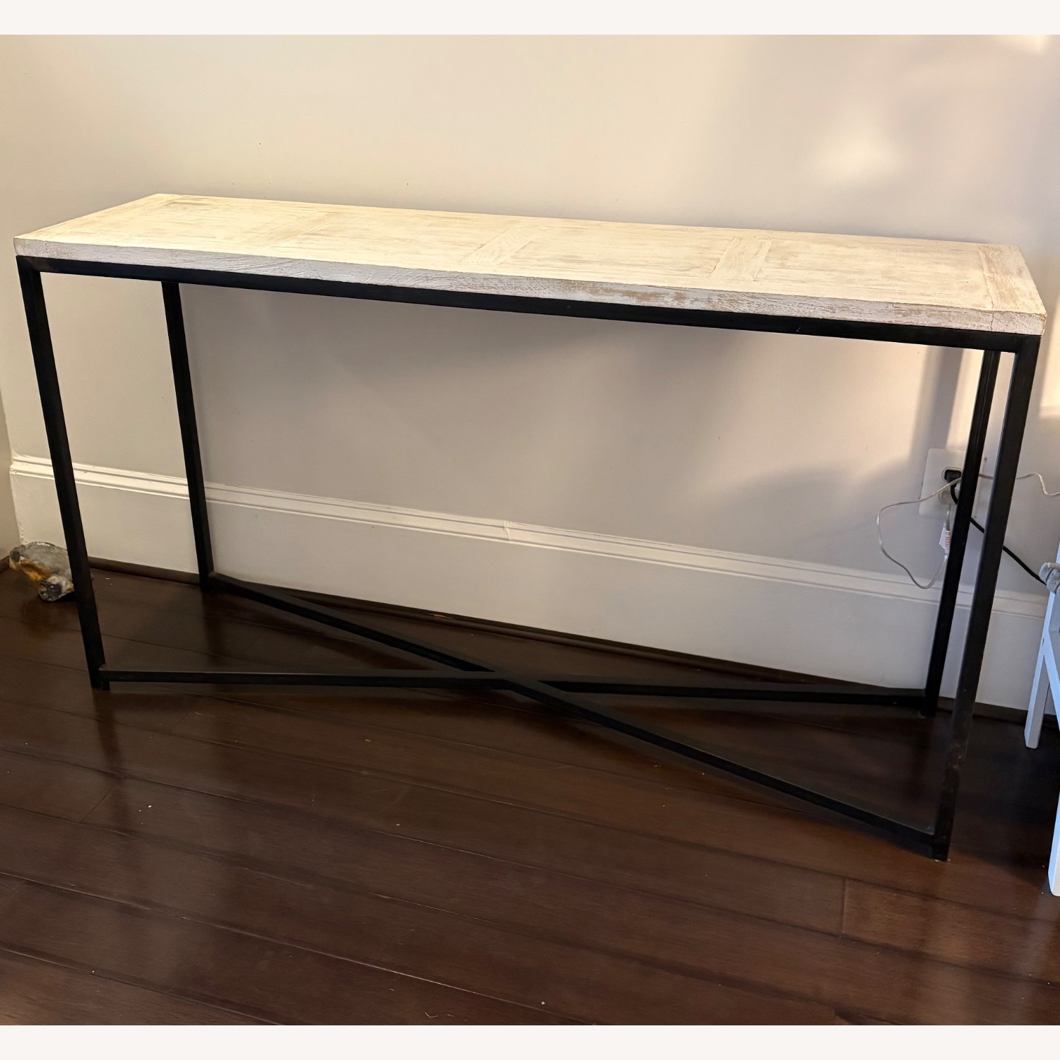 Modern steel and Pine Console or Sideboard - image-2