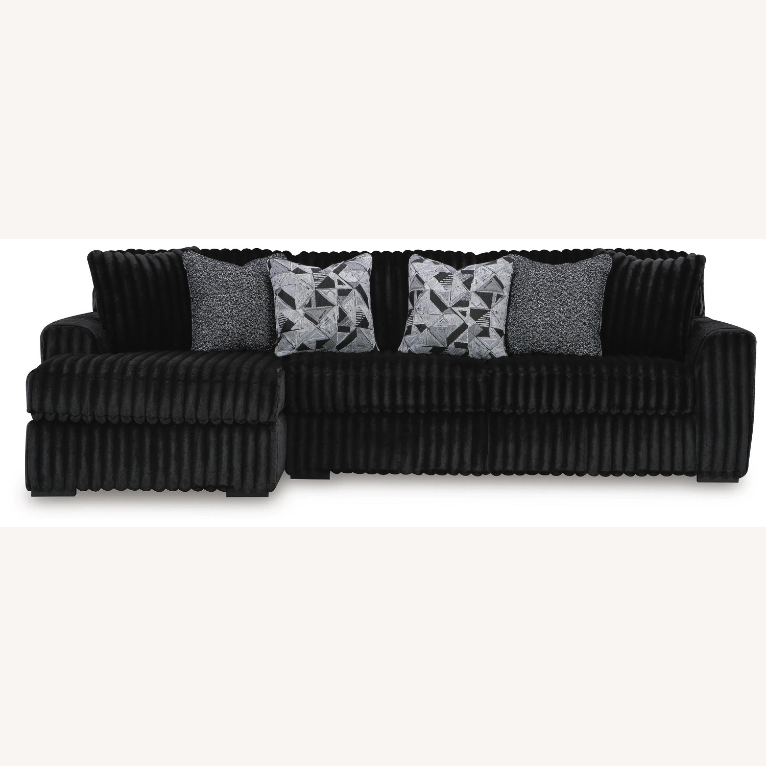 Ashley Furniture Black Fabric 3+ Piece Sectional - image-5