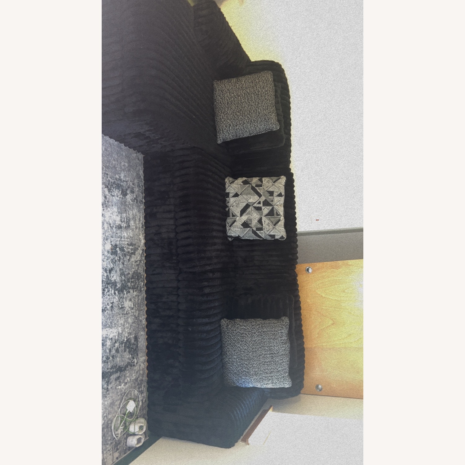 Ashley Furniture Black Fabric 3+ Piece Sectional - image-1