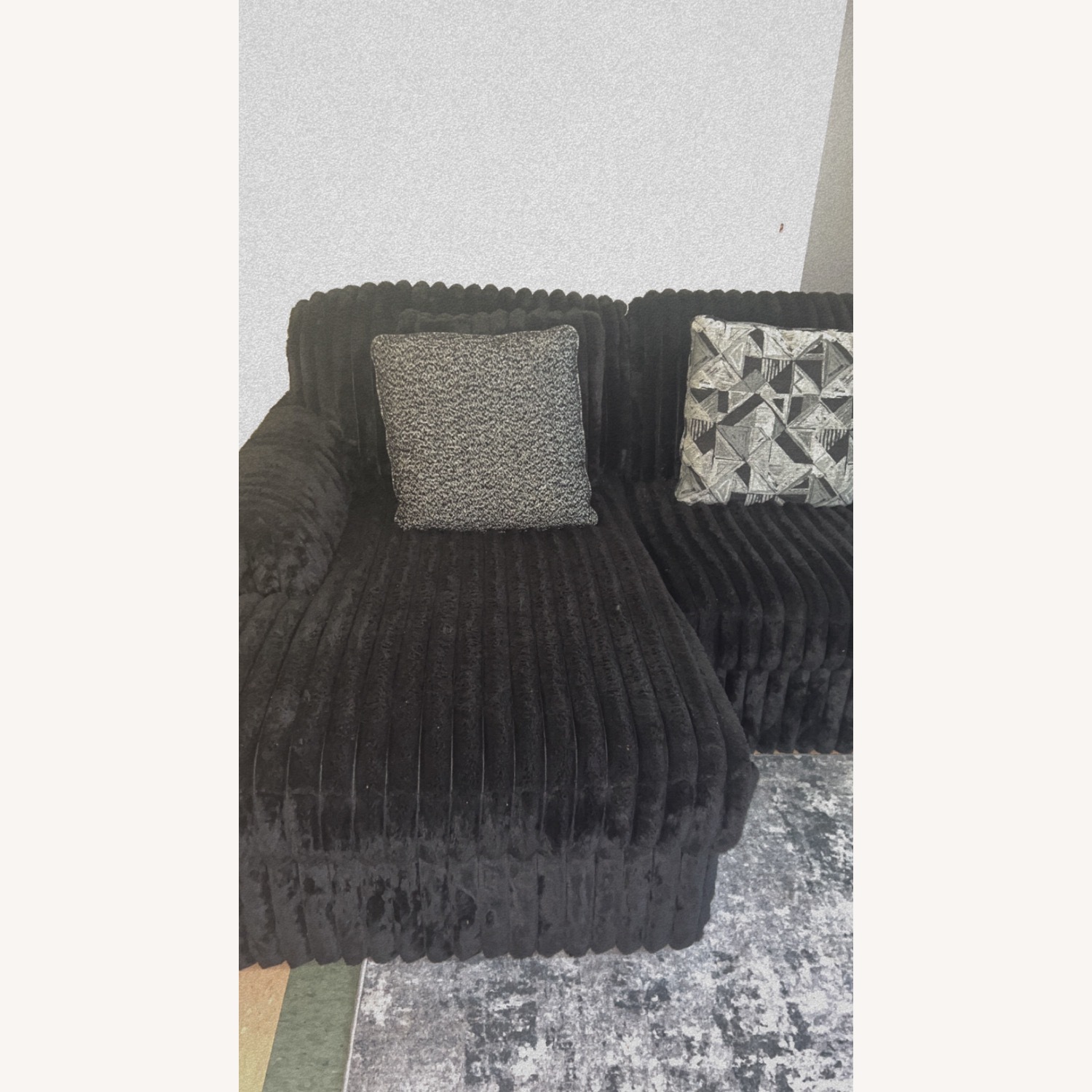 Ashley Furniture Black Fabric 3+ Piece Sectional - image-4
