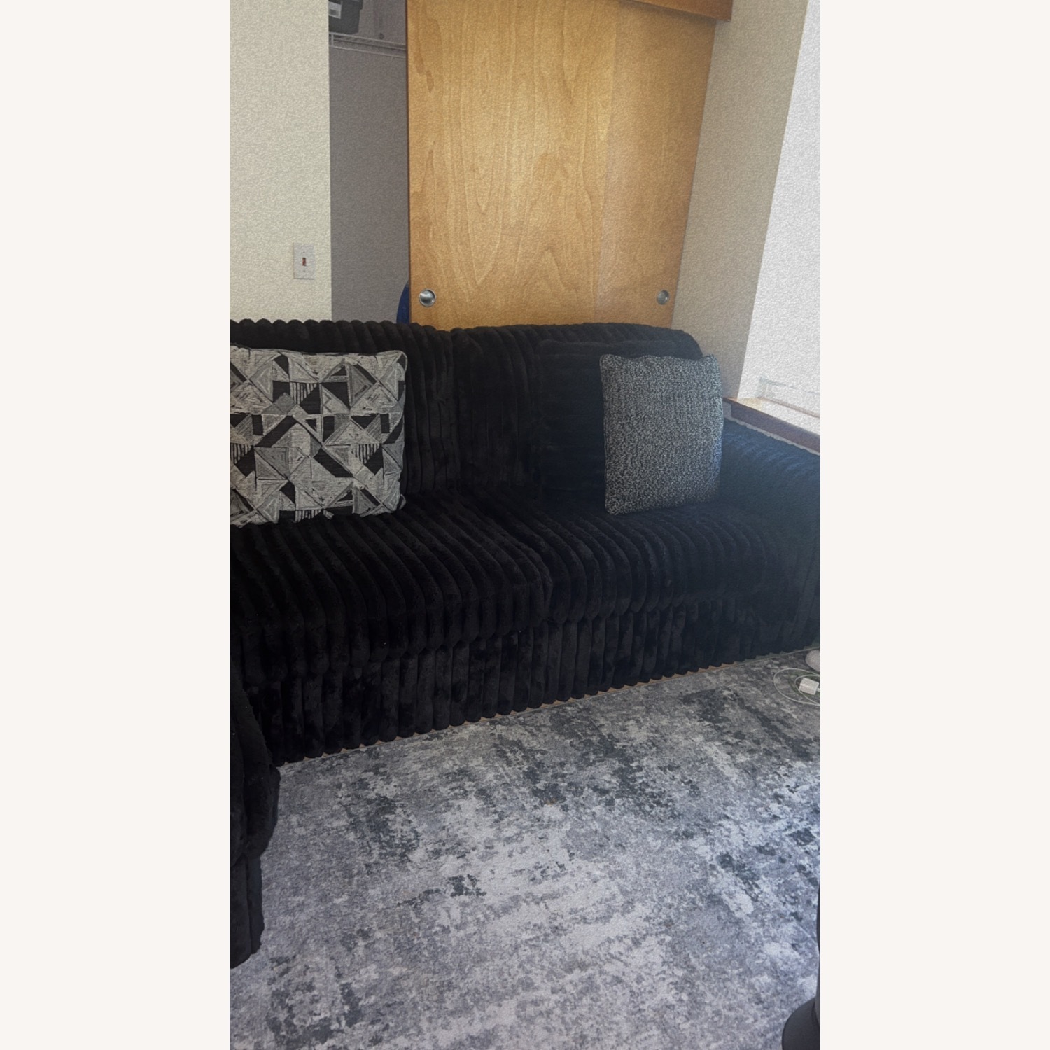 Ashley Furniture Black Fabric 3+ Piece Sectional - image-3