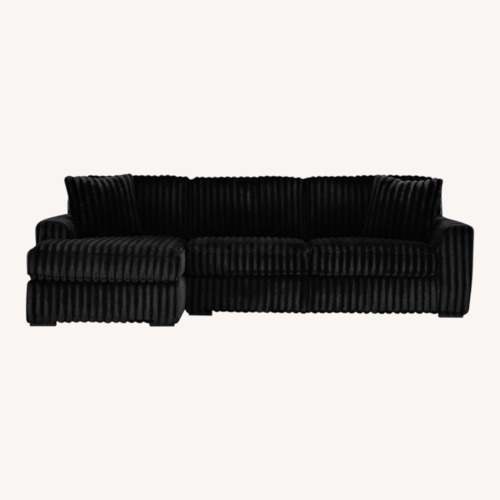 Used Ashley Furniture Black Fabric 3+ Piece Sectional for sale on AptDeco