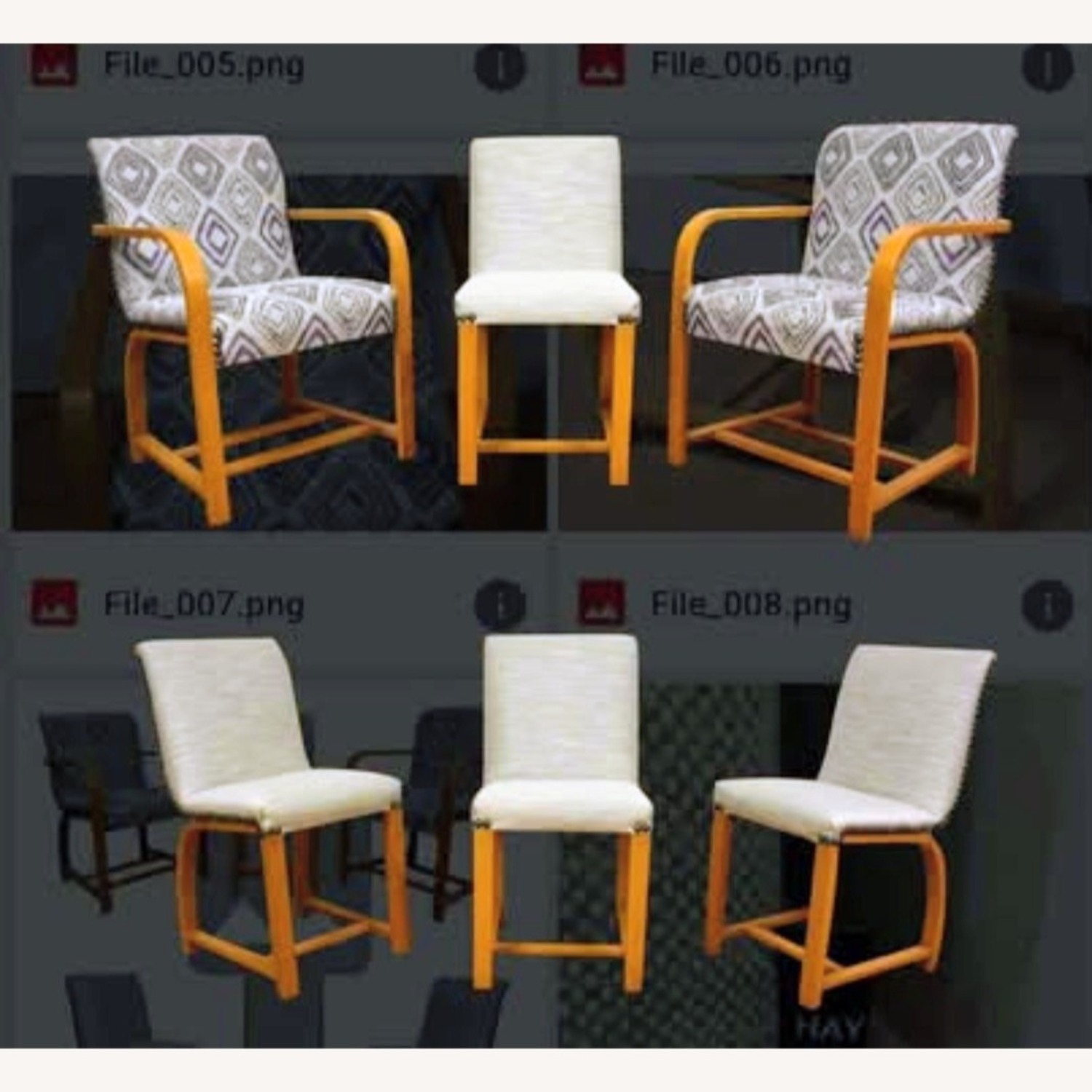 Vintage 1940s Modernist Dining Chairs – Set of 6 - image-1
