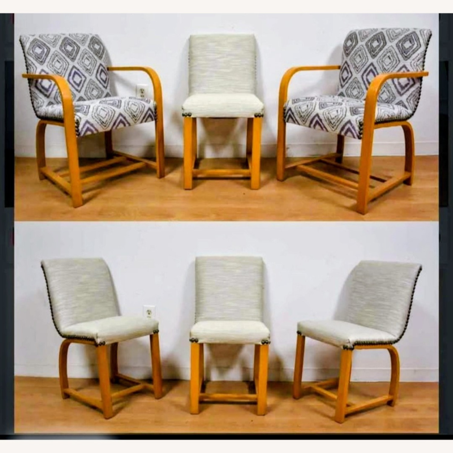 Vintage 1940s Modernist Dining Chairs – Set of 6 - image-9