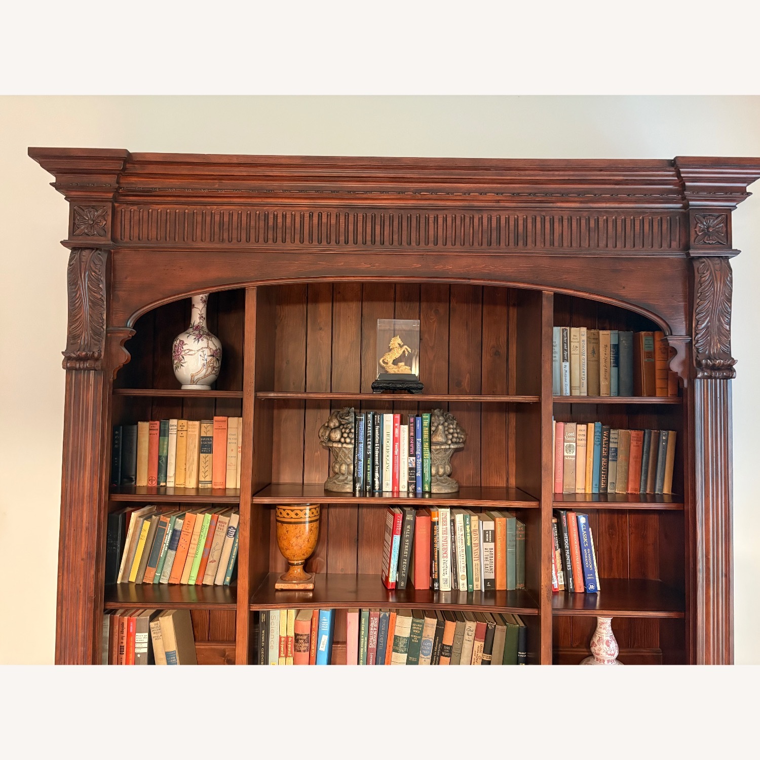 Ethan Allen Dark Pine Bookcase - image-2