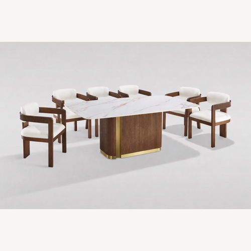 Used Valente Sintered Stone 7Pc Dining Set for sale on AptDeco