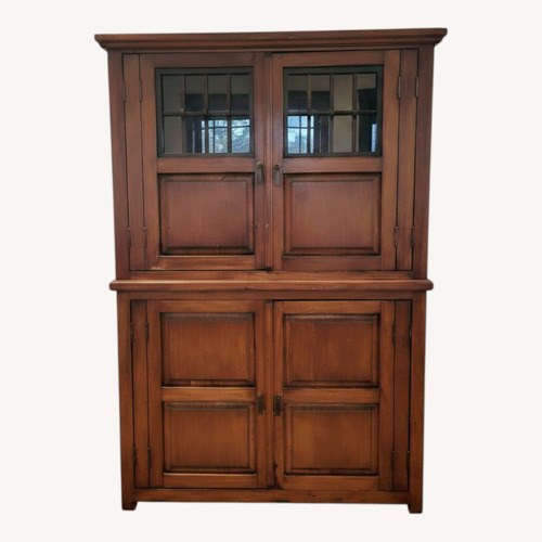 Used Taylor Made Custom Natural Wood Armoire for sale on AptDeco