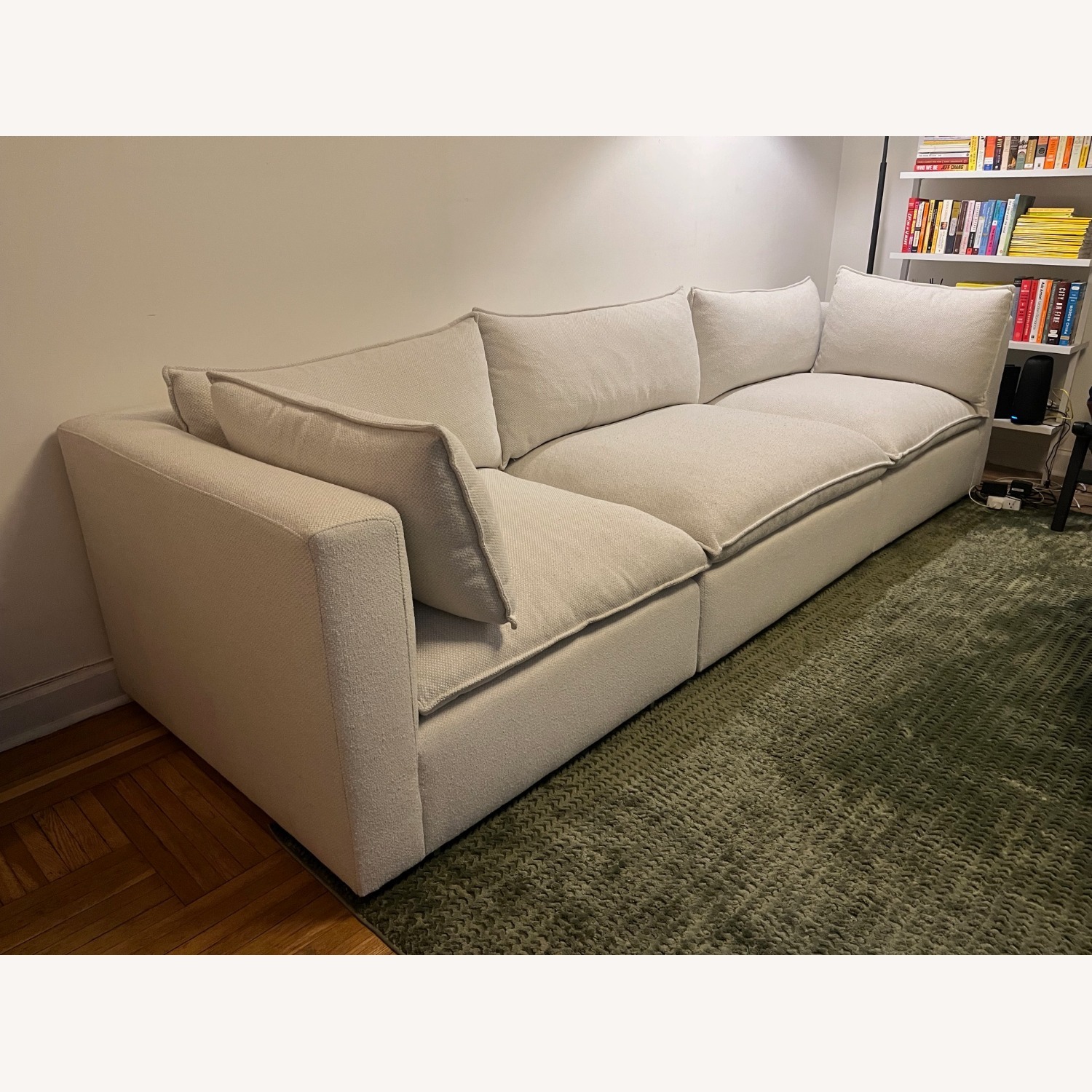 Crate & Barrel White Lotus Deep 3-Piece Modular Sofa - image-2
