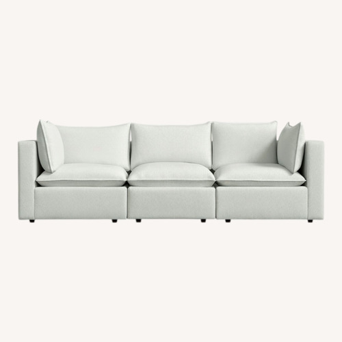 Used Crate & Barrel White Lotus Deep 3-Piece Modular Sofa for sale on AptDeco