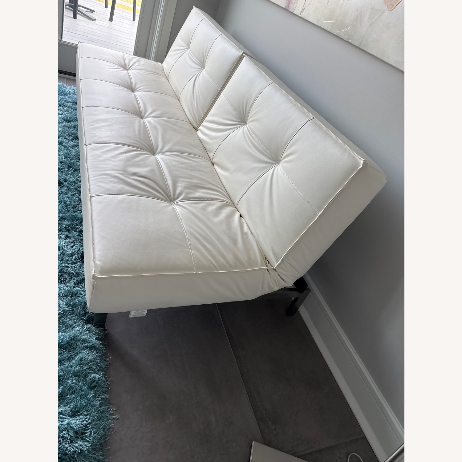 Innovation USA Cream Leather Sleeper Sofa - image-3