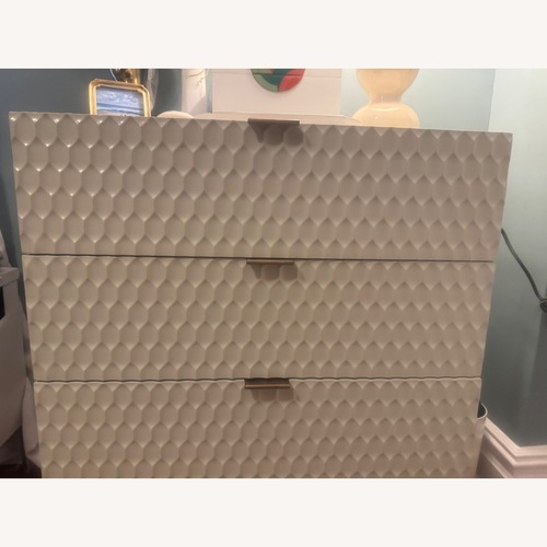 Used West Elm Audrey 3 Drawer Dresser in Parchment  for sale on AptDeco