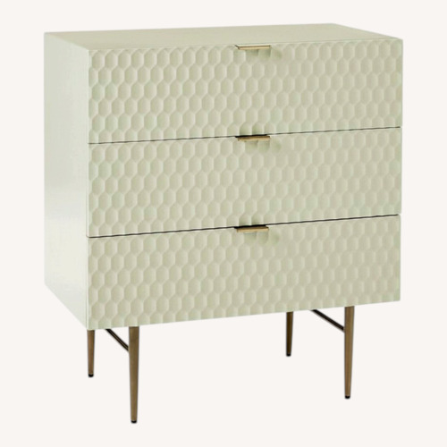 Used West Elm Audrey 3 Drawer Dresser in Parchment for sale on AptDeco