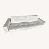 Innovation USA White Leather Sleeper Sofa