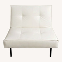 Innovation USA White Leather Sleeper Sofa