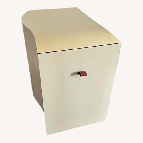 Used White Modern Wood Nightstand/Side Table for sale on AptDeco