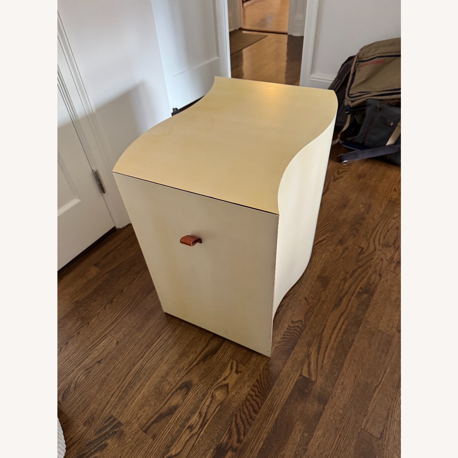 White Modern Wood Nightstand/Side Table - image-1