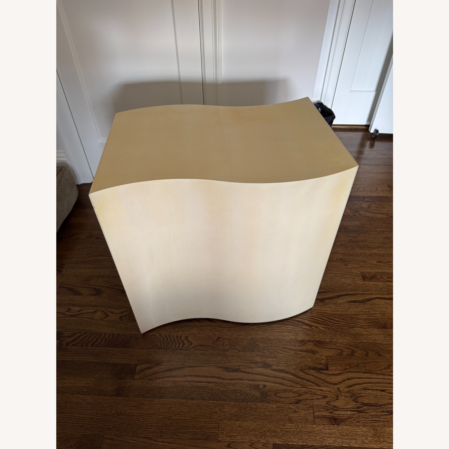 White Modern Wood Nightstand/Side Table - image-2